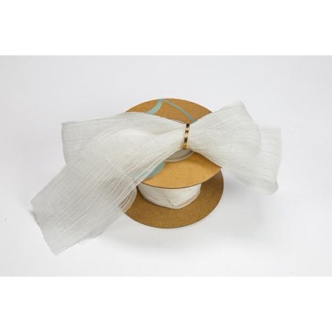 NASTRO CRINKLE CHIFFON 38MMX10MT BIANCO